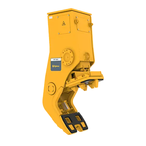Epiroc BP 3050 Hydraulic Bulk Pulverizer – left angled view with HATCON Epiroc BP 3050 Hydraulic Bulk Pulverizer – left angled view with HATCON