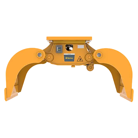 Epiroc MG 1000 Hydraulic Multi Grapple (static) with HATCON – front view Epiroc MG 1000 Hydraulic Multi Grapple (static) with HATCON – front view