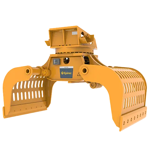 Epiroc MG 1800 R Hydraulic Multi Grapple with HATCON – angled front view