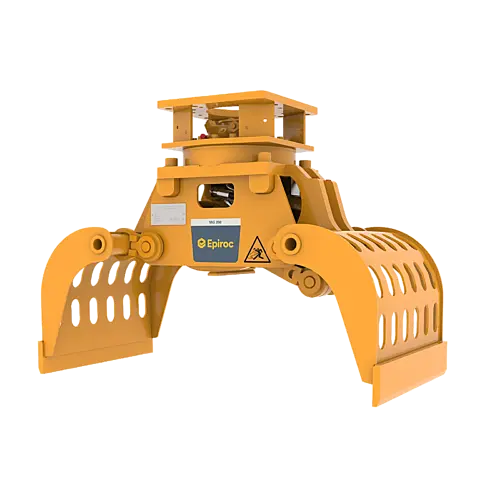 Epiroc MG 200 R Hydraulic Multi Grapple – angled front view Epiroc MG 200 R Hydraulic Multi Grapple – angled front view