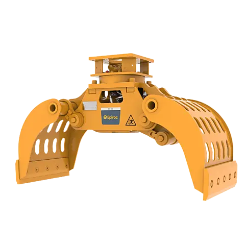 Epiroc MG 300 R Hydraulic Multi Grapple – angled front view Epiroc MG 300 R Hydraulic Multi Grapple – angled front view