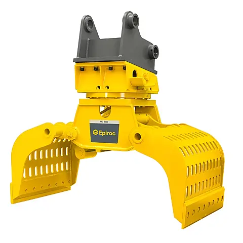 Epiroc MG 3000 R Hydraulic Multi Grapple – angled front view Epiroc MG 3000 R Hydraulic Multi Grapple – angled front view