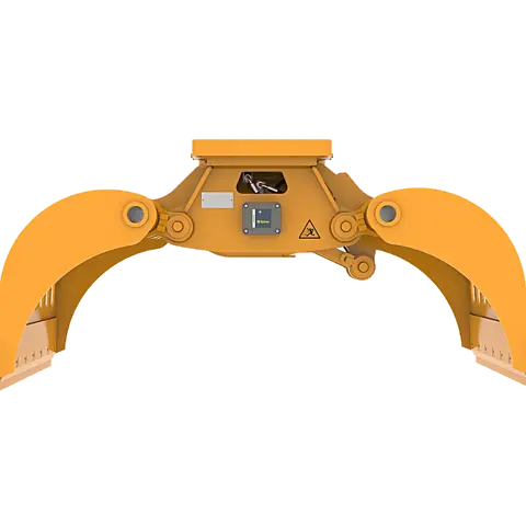 Epiroc MG 500 Hydraulic Multi Grapple (static) with HATCON – front view Epiroc MG 500 Hydraulic Multi Grapple (static) with HATCON – front view