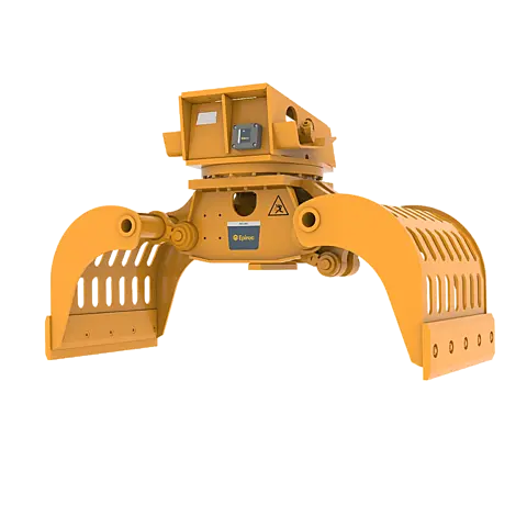 Epiroc MG 800 R Hydraulic Multi Grapple with HATCON – angled front view Epiroc MG 800 R Hydraulic Multi Grapple with HATCON – angled front view