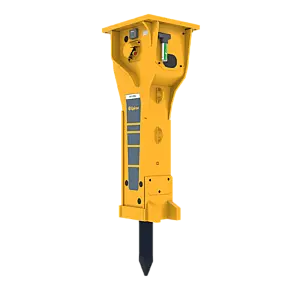 Epiroc HB 3100 Hydraulic Breaker with HATCON – left, 50 degree view Epiroc HB 3100 Hydraulic Breaker with HATCON – left, 50 degree view