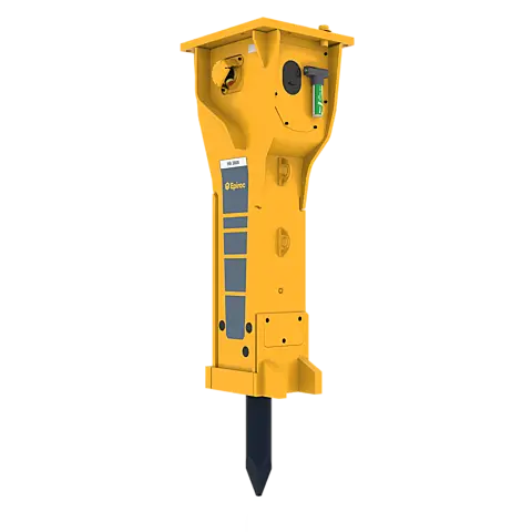 Epiroc HB 3600 Hydraulic Breaker – left, 50 degree view Epiroc HB 3600 Hydraulic Breaker – left, 50 degree view