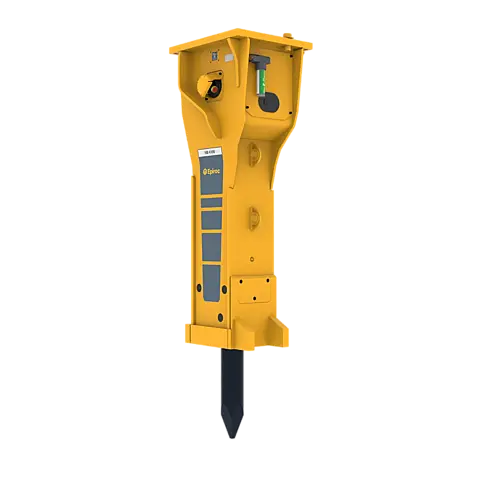 Epiroc HB 4100 Hydraulic Breaker – left, 50 degree view Epiroc HB 4100 Hydraulic Breaker – left, 50 degree view