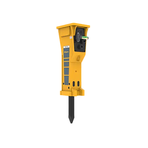 Epiroc MB 1500 Hydraulic Breaker – left, 50 degree view Epiroc MB 1500 Hydraulic Breaker – left, 50 degree view