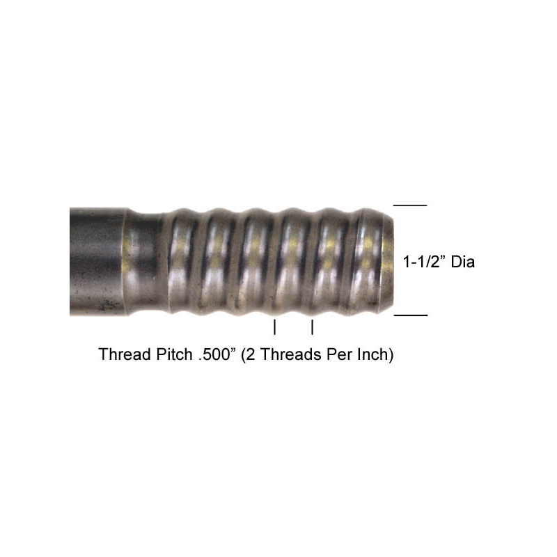 Extension Rod - R32 1-1/4'R x 8' All Thread