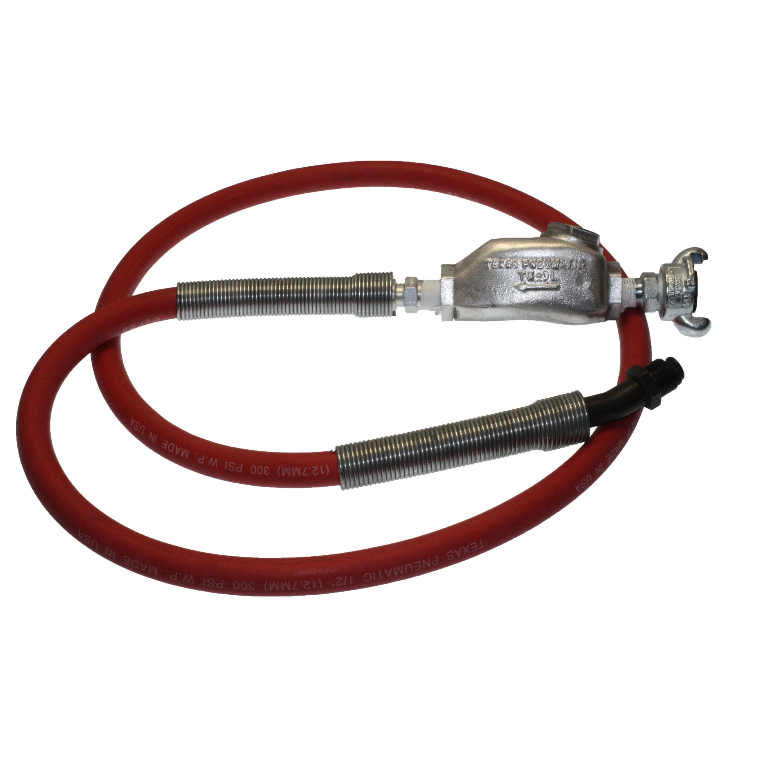 6 ft long, 1/2 in Hose Whip Assembly with Line Oiler