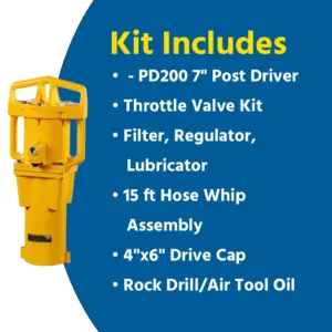 Rhino PD-200 with 7″ Chuck Post Driver Economy Kit