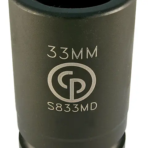cpi-8940164415s833md Chicago Pneumatic S833MD 1" Drive Deep Impact Socket 33MM - front