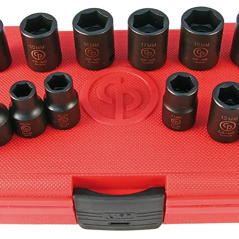 cpi-8940164446ss3113 Chicago Pneumatic SS3113 3/8" Drive Set of 13 pcs Metric Impact Sockets - front