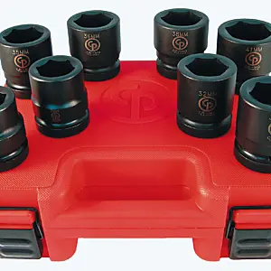 Chicago Pneumatic SS818 1" Drive Set of 8 pcs Metric Impact Sockets