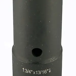 Chicago Pneumatic S412X13FD - 1/2 Inch Square Drive, 3/4 Inch x 13/16 Inch Flip, Deep, 6 Point, Impact Socket