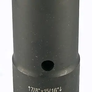 Chicago Pneumatic S414X15FTW - 1/2 Inch Square Drive, 7/8 x 15/16 Inch, Flip, Thin Wall, 6 Point, Impact Socket