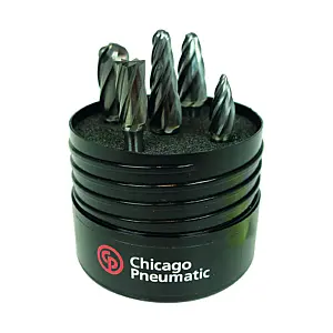 Chicago Pneumatic BURR KIT ALUMINIUM 1/4" SHANK 5PC IMP