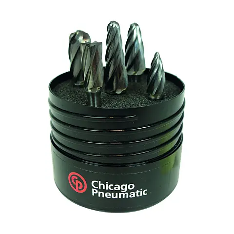 Chicago Pneumatic BURR KIT ALUMINIUM 1/4" SHANK 5PC IMP - front