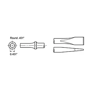 Chicago Pneumatic FLAT CHISEL SHANK ROUND .401″