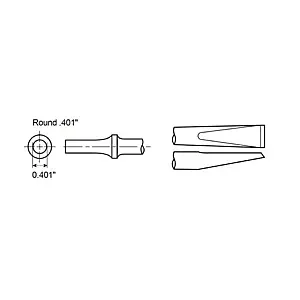 Chicago Pneumatic RIVET CUTTER SHANK ROUND .401″