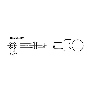 cpi-a046057_drawing_other Chicago Pneumatic TIE ROD SHANK ROUND .401" - other