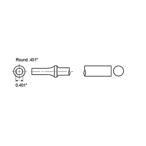 Chicago Pneumatic BLANK CHISEL SHANK ROUND .401″