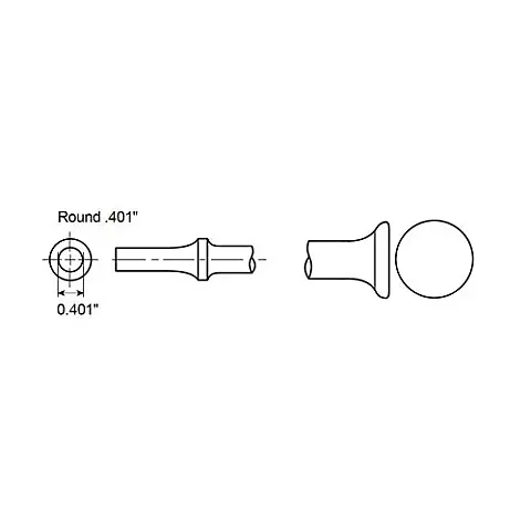cpi-a046091_drawing_other Chicago Pneumatic RIVET SET .401 3-1/4"(L) 1-3/4"(Ø) - other