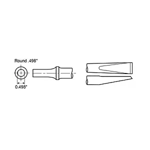 Chicago Pneumatic RIVET CUTTER SHANK ROUND .498″