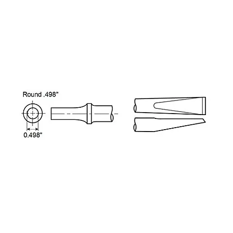 cpi-a047050_drawing_other Chicago Pneumatic RIVET CUTTER SHANK ROUND .498" - other