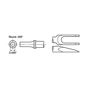 cpi-a047059_drawing_other Chicago Pneumatic SEPARATOR FORK SHANK ROUND .498" - other