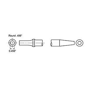 Chicago Pneumatic TAPERED PUNCH SHANK ROUND .498″