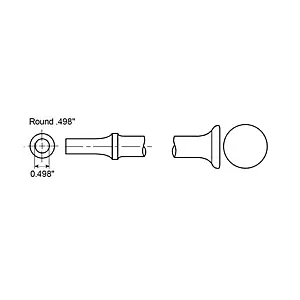 cpi-a047091_drawing_other Chicago Pneumatic RIVET SET .498 4"(L) 1-1/4"(Ø) - other
