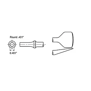 cpi-a133907_drawing_other Chicago Pneumatic SCRAPER SHANK ROUND .401" - other