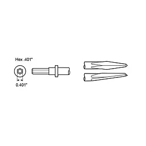 Chicago Pneumatic DIAMOND POINT SHANK HEX .401"