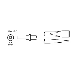 cpi-ca155786_drawing_other Chicago Pneumatic FLAT CHISEL SHANK HEX .401" - other