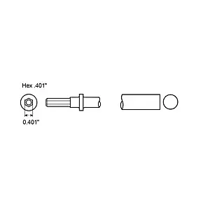 Chicago Pneumatic BLANK CHISEL SHANK HEX .401″