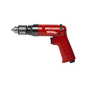 Chicago Pneumatic CP1114R40 - 3/8 Inch (10 mm) Air Drill, Reversible, Keyed Chuck, Pistol Handle, 0.54 HP / 400 W, Stall Torque 1.3 ft. lbf / 1.7 Nm - 4000 RPM
