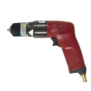Chicago Pneumatic CP1117P32-KL - 3/8 Inch (10 mm) Air Drill, Keyless Chuck, Pistol Handle, 1.01 HP / 750 W, Stall Torque 4 ft. lbf / 5.4 Nm - 3200 RPM