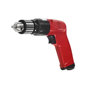 Chicago Pneumatic CP1117P60-K - 3/8 Inch (10 mm) Air Drill, Keyed Chuck, Pistol Handle, 1.01 HP / 750 W, Stall Torque 2.5 ft. lbf / 3.4 Nm - 6000 RPM