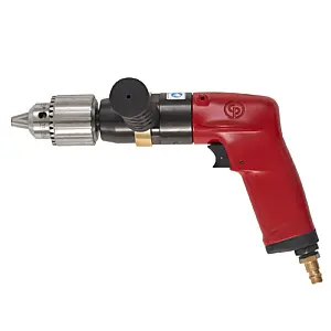 Chicago Pneumatic CP1117P09-K - 1/2 Inch (13 mm) Air Drill, Keyed Chuck, Pistol Handle, 1.01 HP / 750 W, Stall Torque 14.2 ft. lbf / 19.3 Nm - 900 RPM