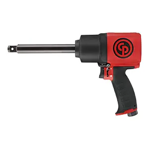 Chicago Pneumatic CP7769-6 - 3/4 Inch Air Impact Wrench with 6 Inch Extended Anvil, Pistol Handle, Max Torque Reverse Output 1440 ft. lbf / 1950 Nm, 6500 RPM, Twin Hammer