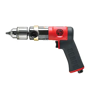 Chicago Pneumatic CP9286C - 1/2 Inch (13 mm) Air Drill, Keyed Chuck, Pistol Handle, 0.48 HP / 360 W, Stall Torque 16.2 ft. lbf / 22 Nm - 600 RPM