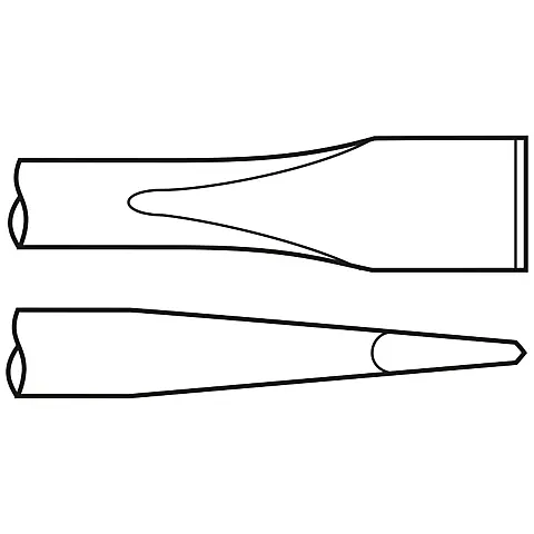 cpi-flat-chisel-hex-shank-shank-round_right Chicago Pneumatic FLAT CHISEL HEX SHANK 14.7MM(0.58) - right