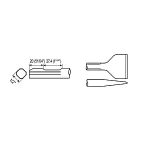 cpi-p070982_drawing_other Chicago Pneumatic ROUNDED POINT SHANK QTR. OCT. WF 1/2" - other