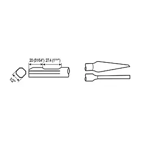 cpi-p073224_drawing_other Chicago Pneumatic CAPE CHISEL SHANK QTR. OCT. WF 1/2" - other