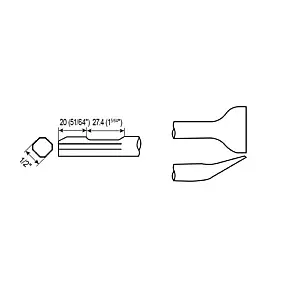 cpi-p084376_drawing_other Chicago Pneumatic ANGLE SCALING SHANK QTR. OCT. WF 1/2" - other