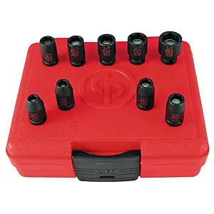 Chicago Pneumatic SS209G 1/4" Drive Set of 9 pcs SAE/Imperial Magnetic Impact Sockets