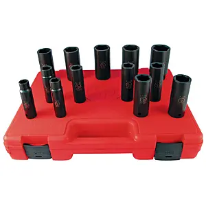 Chicago Pneumatic SS4013D 1/2" Drive Set of 13 pcs SAE/Imperial Deep Impact Sockets