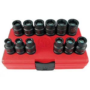 Chicago Pneumatic SS4112G 1/2" Dive Set of 12 pcs Metric Magnetic Impact Sockets
