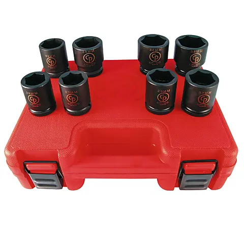 cpi-ss618_front Chicago Pneumatic SS618 3/4" Drive Set of 8 pcs Metric Impact Sockets - front